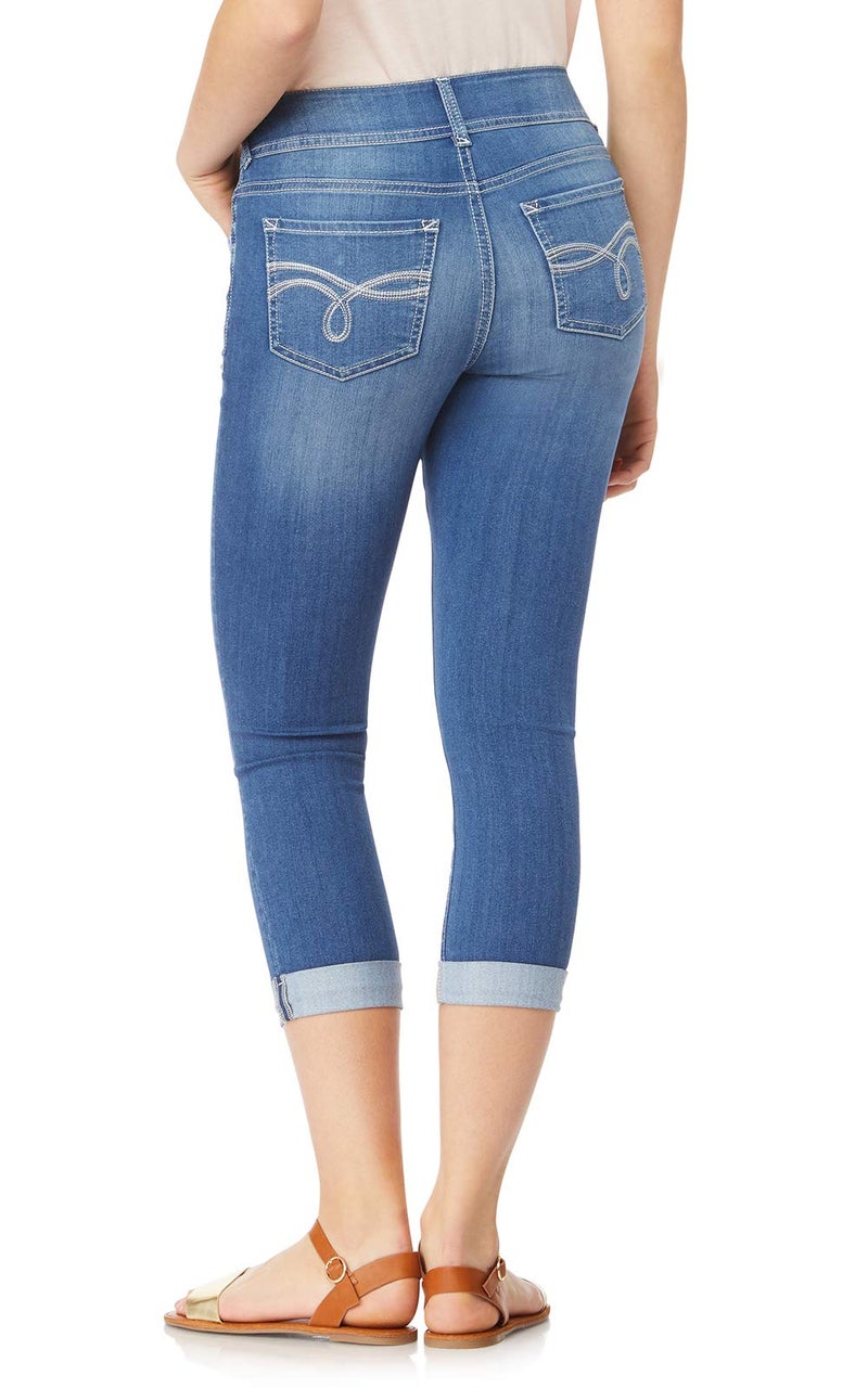 WallFlower Jeans for Women Ultra Crop 23.5â€ Inseam Mid-Riseâ€‹â€‹ Insta Soft Denim, Juniors Jeans, Florence, 14 Plus - Image 2